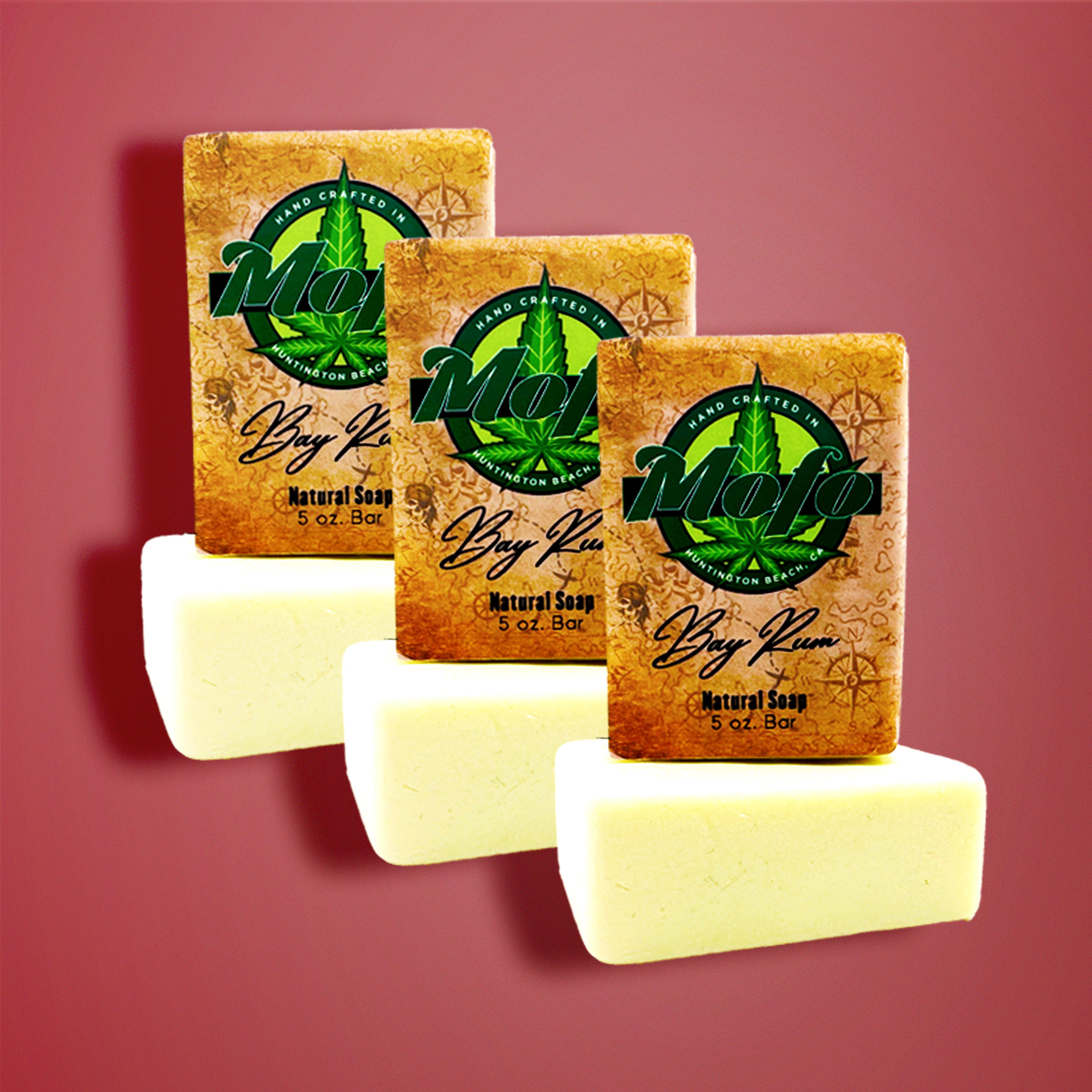 3x Bay Rum Natural Soap Bundle - Mofo