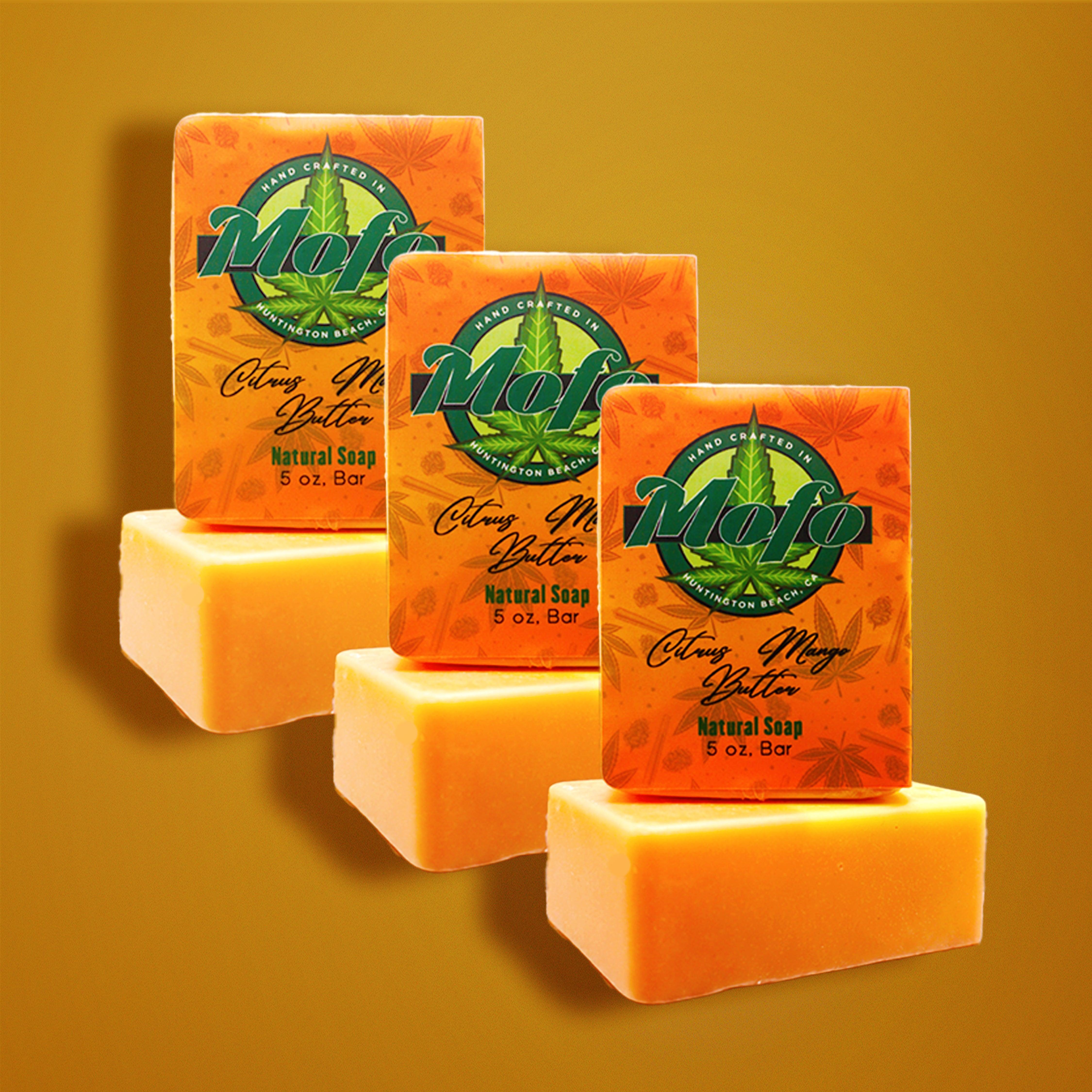 3X Citrus Mango Butter Natural Soap Bundle - Mofo