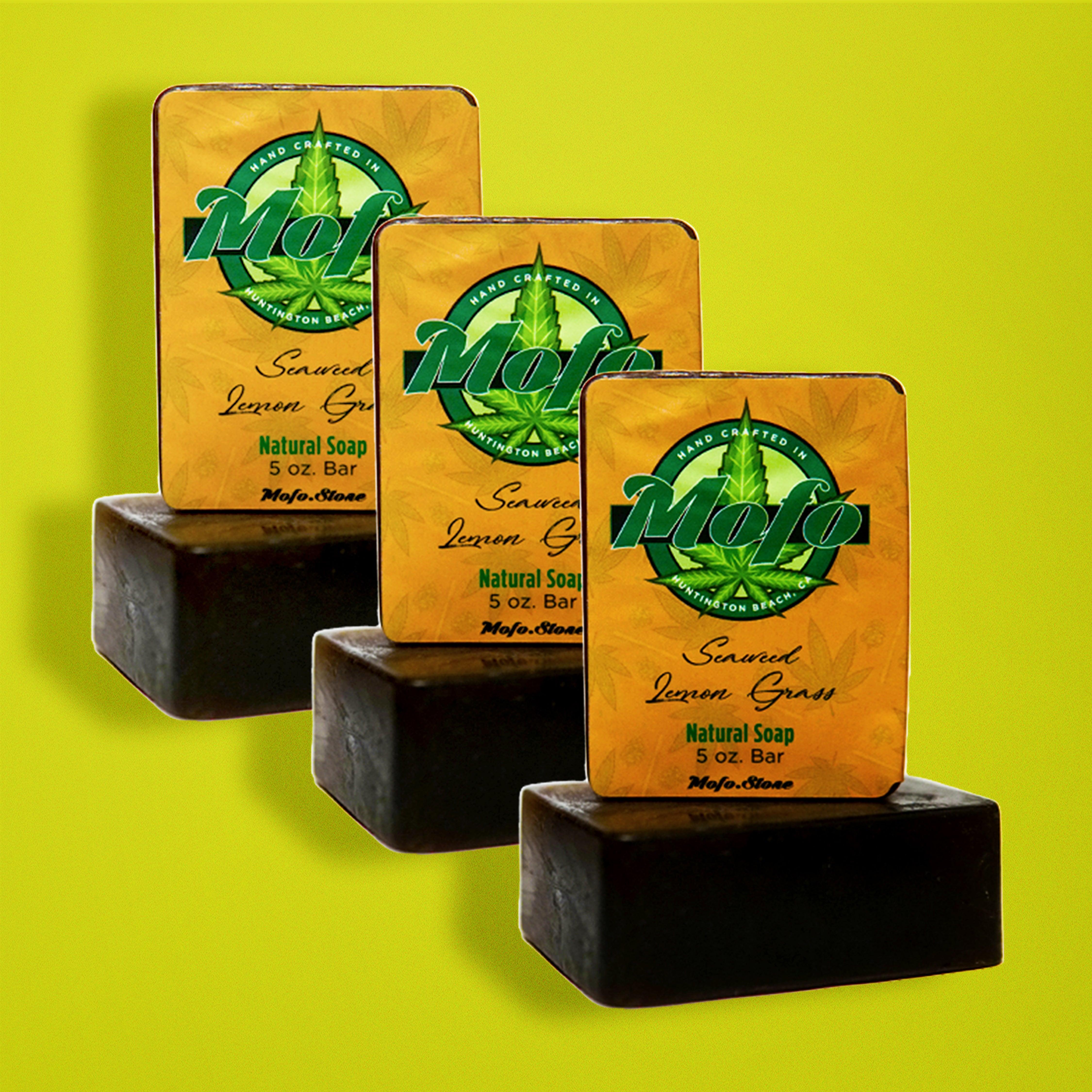 3X Seaweed Lemon Grass Natural Soap Bundle - Mofo