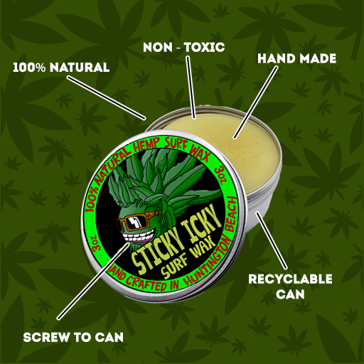 Natural Hemp "Sticky Icky" Surf Wax